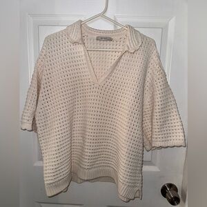 Sissy- Boy Women's Cream lace sweater